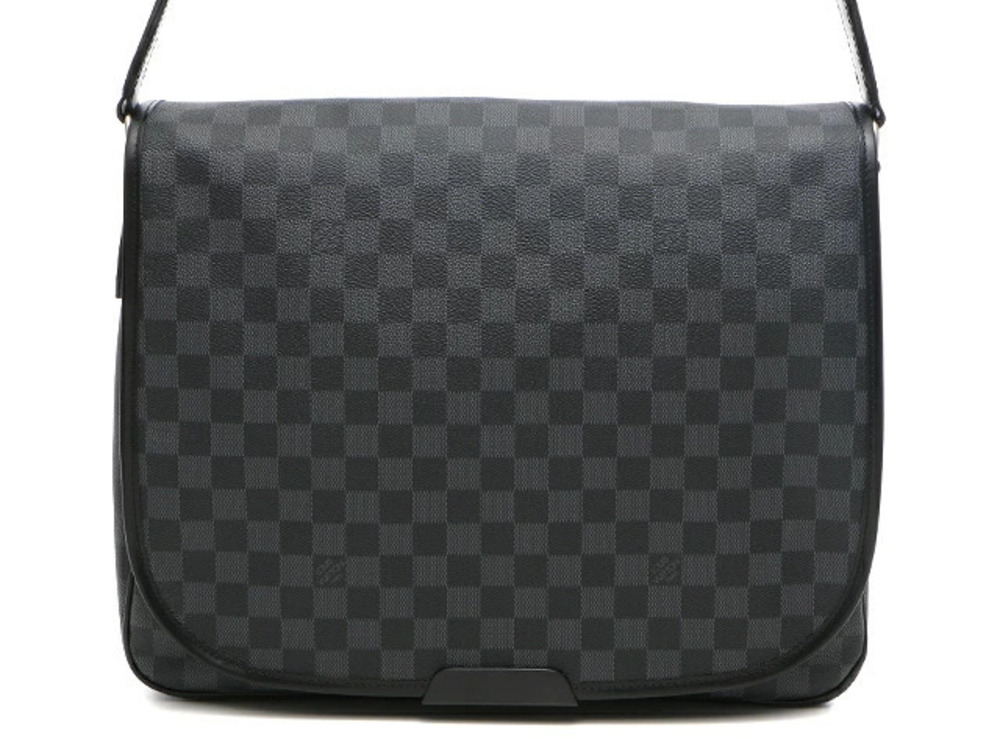 LOUIS VUITTON Daniel Shoulder Bag Damier Graphite Black